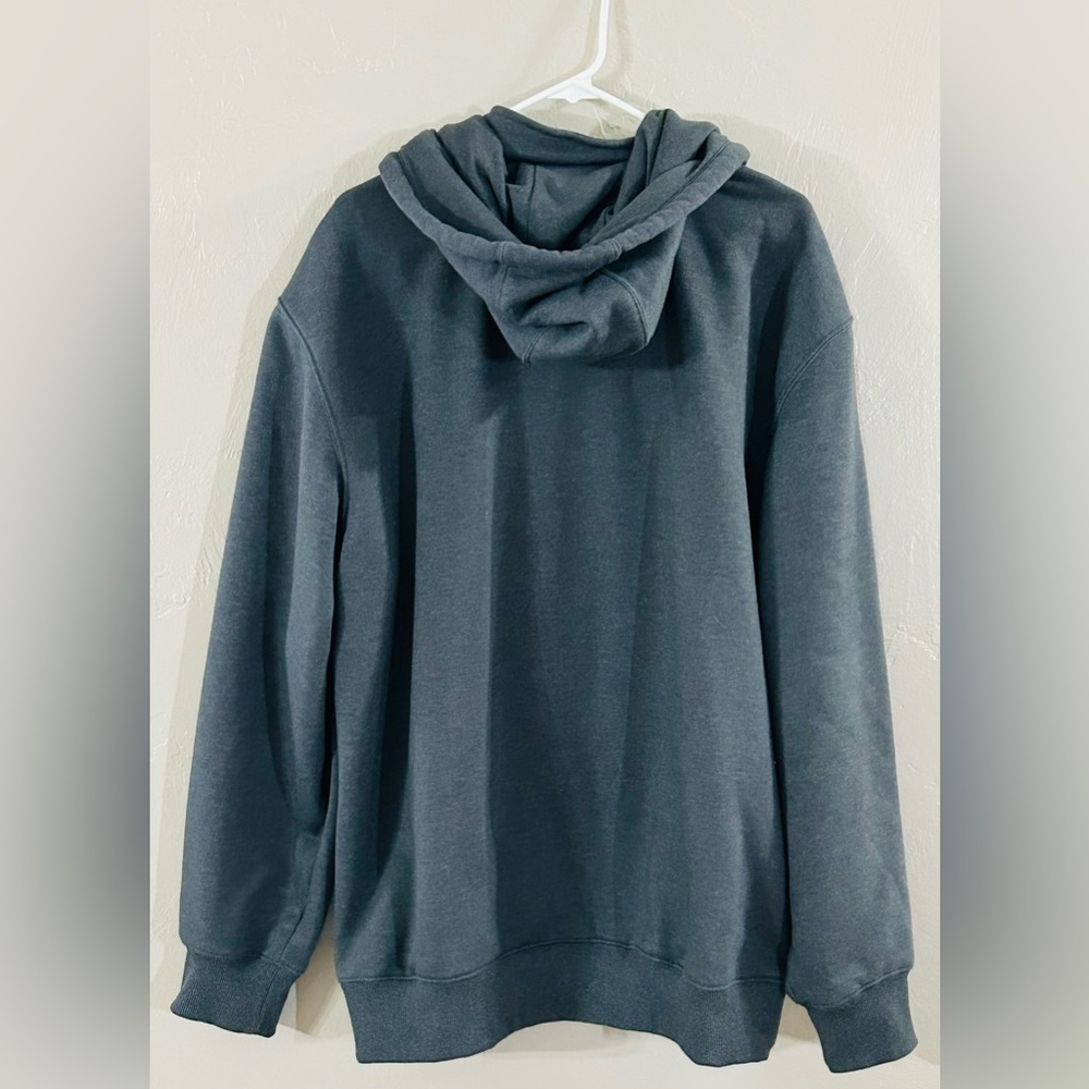 Carhartt Gray Quarter Zip Up Sweater Loose Fit Rain Defender- Like New - Picture 4 of 4